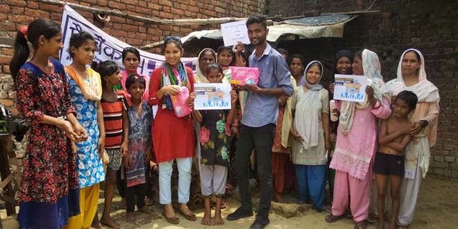 Community distribution with volunteers and beneficiaries